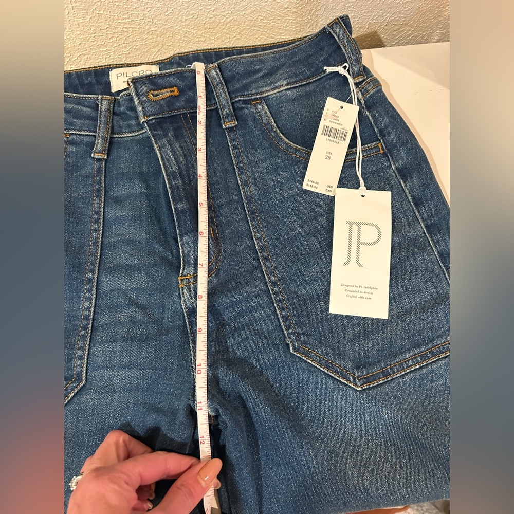 Pilcro Indigo Wide Leg Jeans - Picture 5 of 9
